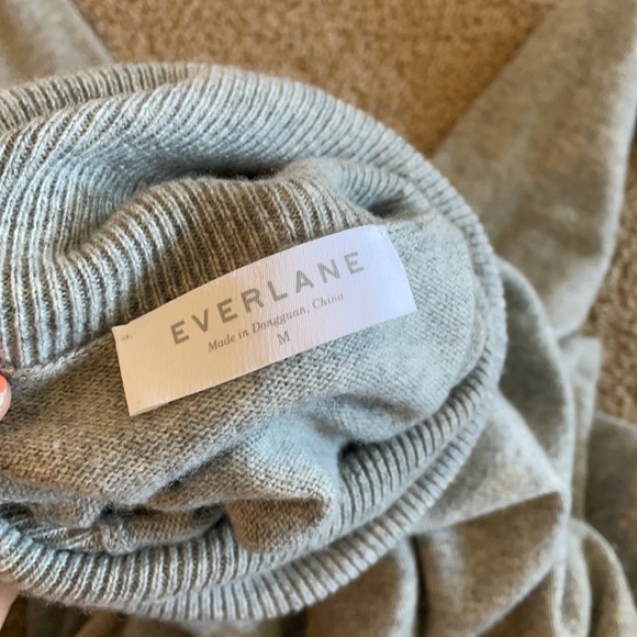 SOLD Everlane Cashmere Turtleneck Mini Dress Gray - Picture 5 of 6